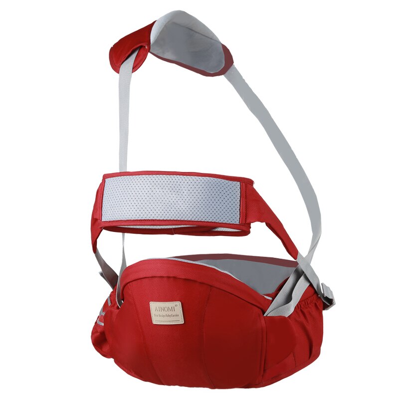AINOMI Original coton porte-bébé taille tabouret marcheurs fronde tenir Hipseat ceinture hanche siège pour maman voyage infantile hanche siège: Bourgogne