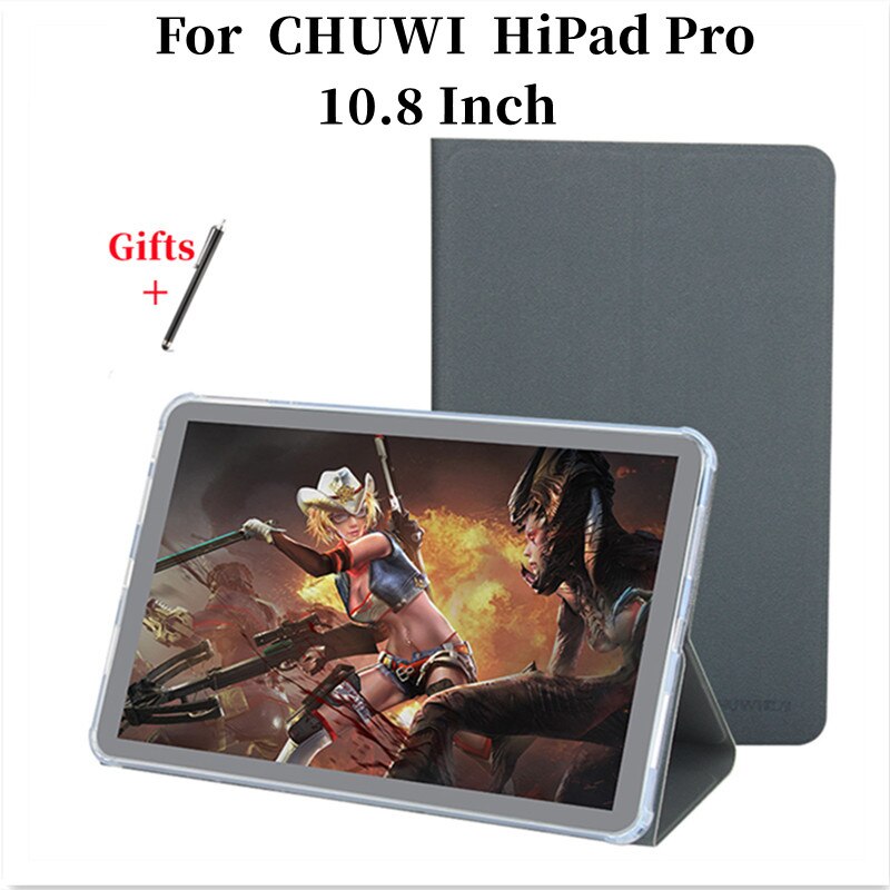 Ultra Dunne Drie Fold Stand Case Voor Chuwi Hipad Pro 10.8Inch Tablet Soft Tpu Resistance Cover Voor Hipad pro Tablet