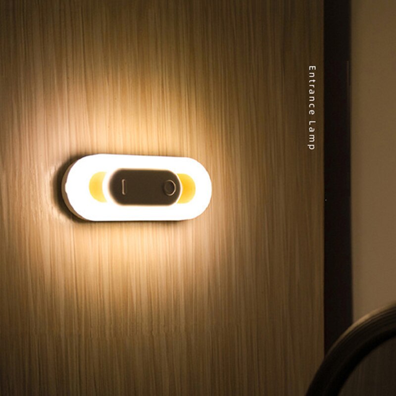 Motion Sensor USB LED Under Cabinet Night Light With Magnetic Suction Wall Lamp Wardrobe Cupboard Drawer Closet Bedroom Kitchen