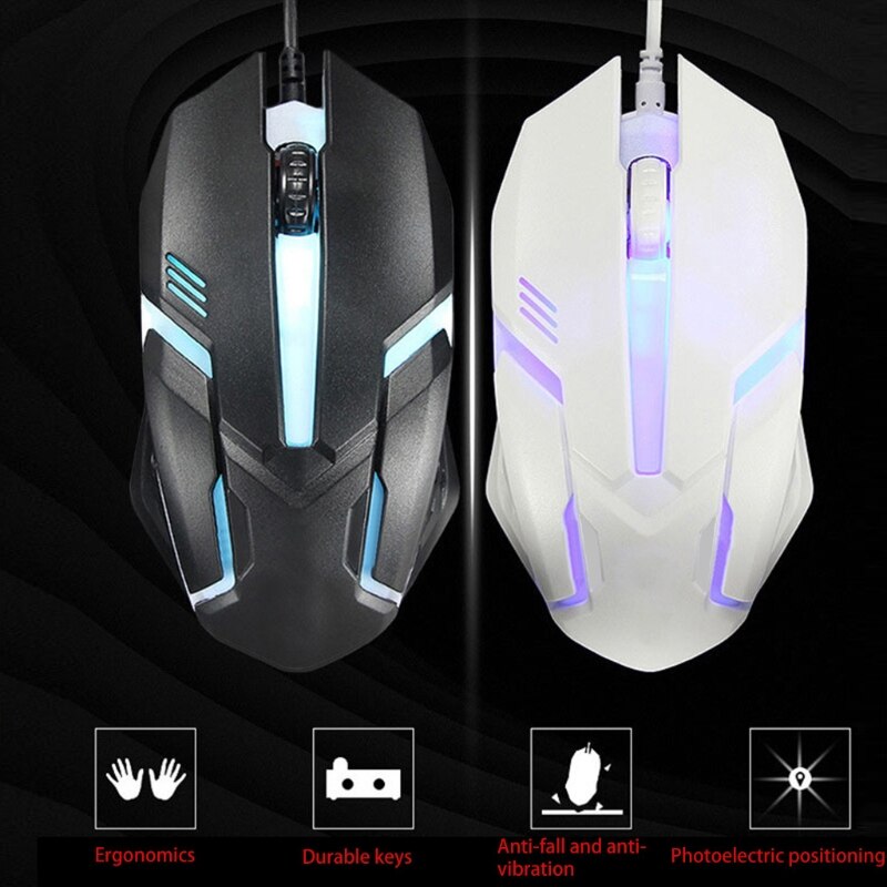 Ergonomic Wired Gaming Mouse Button LED 2000 DPI USB Computer Mouse With Backlight For PC Laptop Gamer Mice S1 Silent Mause