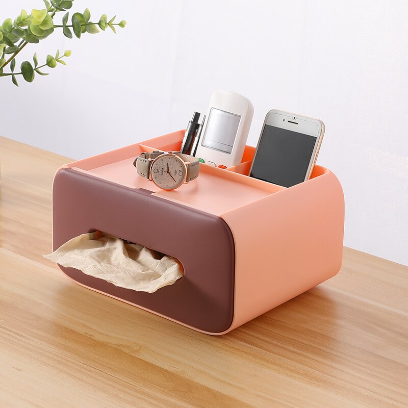 Nordic simple tissue box multifunktion soveværelse nat stativ tissue holder opbevaring moderne serviet papir holder  mm60 zjh: -en