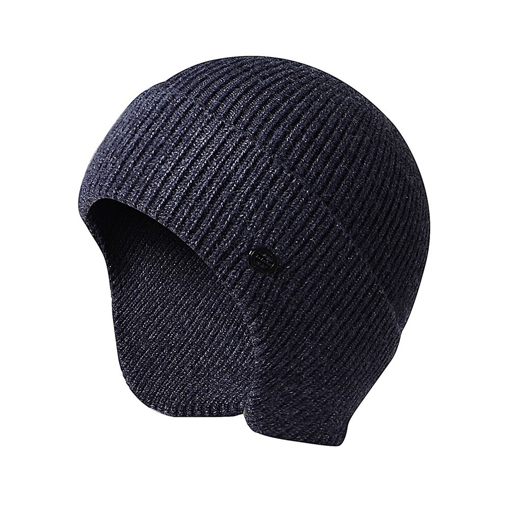 Czapki męska czapka zimowa damska czapka z dzianiny na czapkę czapka męska czapka zimowa czapka Gorro gruba ciepła czapka z daszkiem bez futra czapka męska: marynarka wojenna