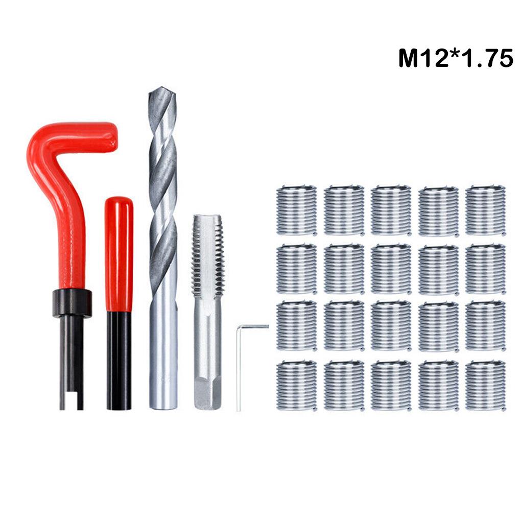 Kit de reparo de rosca de carro – reparos sem esforço para roscas danificadas sem rebarbas para restaurar roscas danificadas ferramenta de broca de bobina: Verde