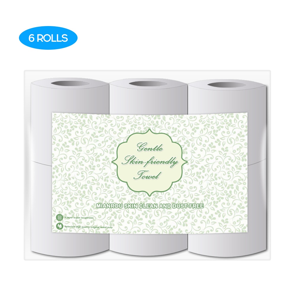 6 Rolls Thickened Toilet Paper Log Household Paper Tissue Rolls Soft Roll Toilet Soft And Comfortable Daily Necessities