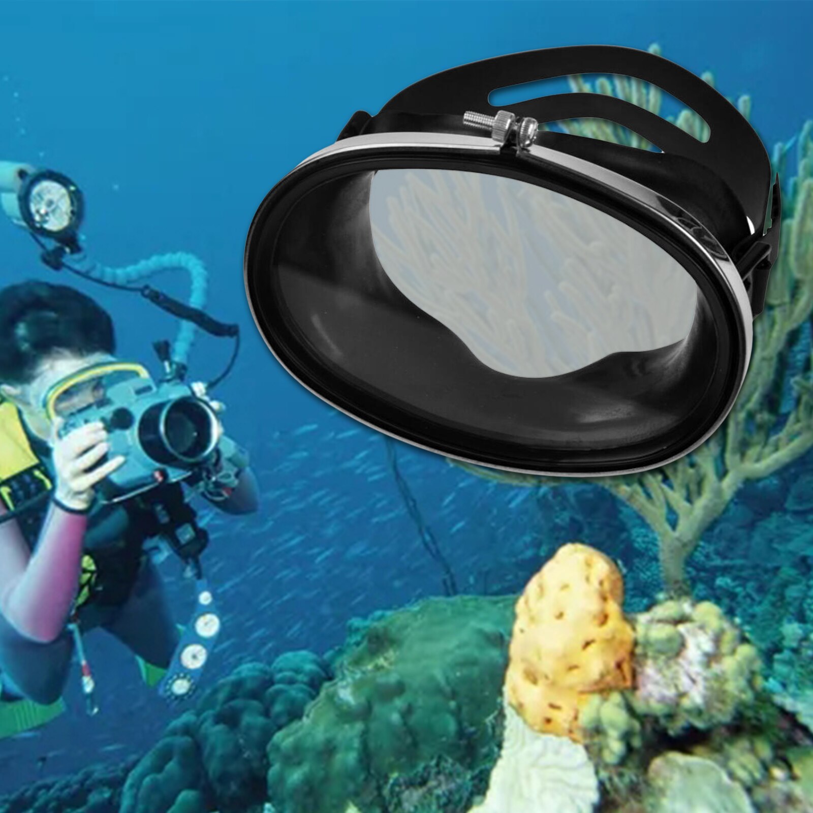 Adults Oval Snorkel Diving Mask Leakproof Underwater Scuba Swimming Glasses