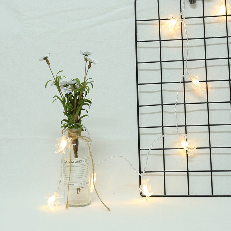 Led Mini Maan Lichtslingers Star Fairy Guirlande String Lights Voor Jaar Kerst Wedding Party Decoratie