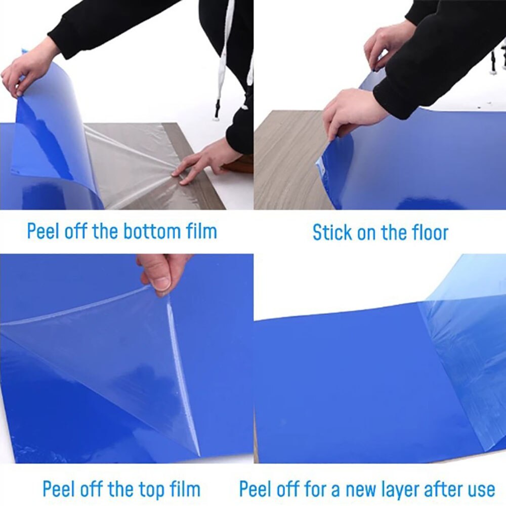 30pcs Disinfection Mat Peel Off Sticky Floor Door Mat Can Tear Dust Dirt Remover Pads Dust Free Purification Sticky Pad