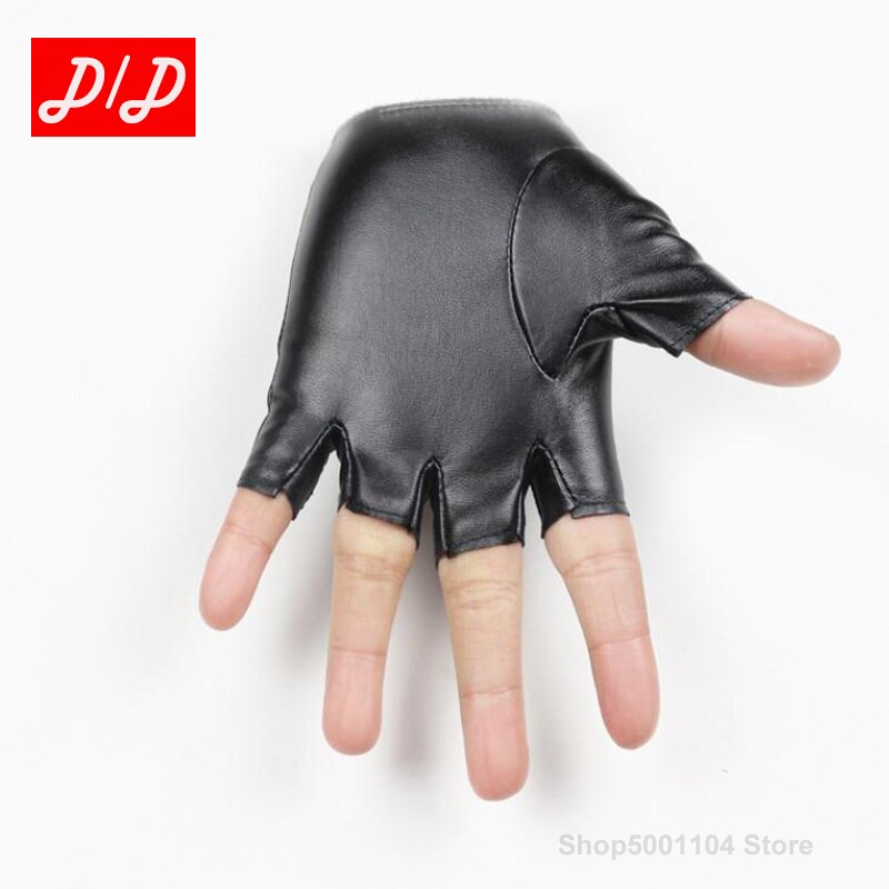 Cool Leather Gloves For Kids Fingerless Semi fingerless Glove For 5-13 Years Child Half-finger Children mittens For G03