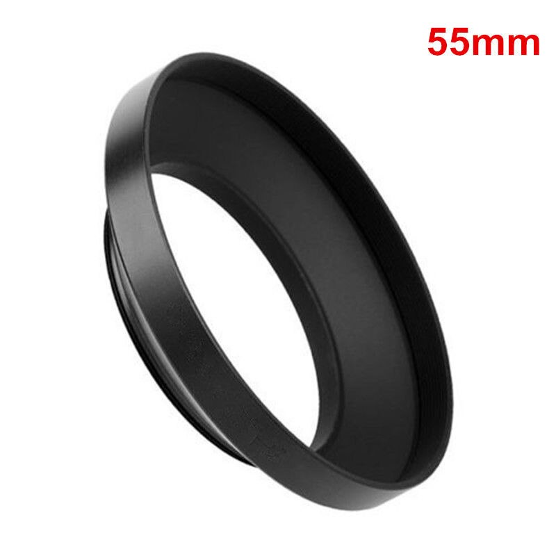 55Mm Groothoek Metalen Zonnekap Voor Nikon Canon Sony Pentax Olympus Schroef Mount Camera Accessoires