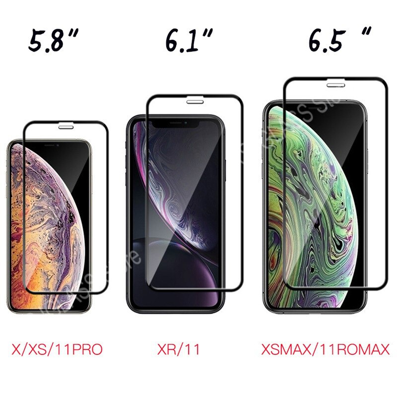 9D Gehard Glas Voor Iphone 11 12 Mini Pro Max Screen Protector Voor Iphone X Xr Xs Max 6 6S 6P 7 8 Plus SE2020 Volledige Cover Glas