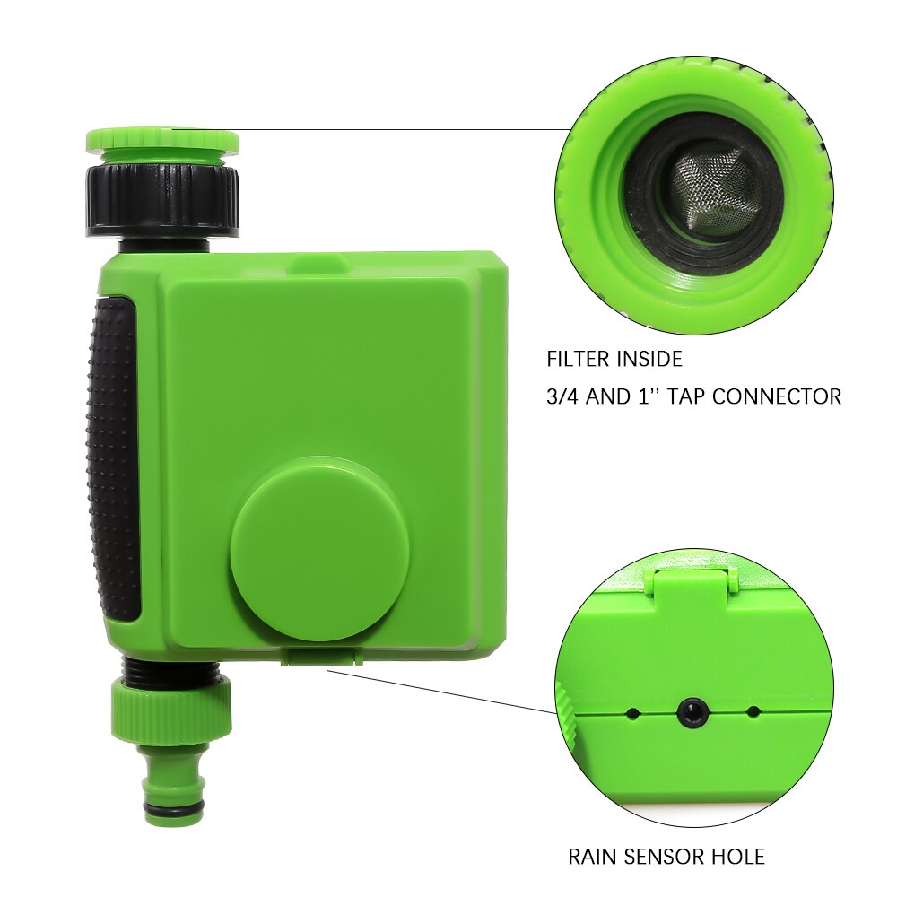 LCD Screen Automatic Electronic Irrigation Watering System Solenoid Valve Controller with Rain Delay and Manual Function