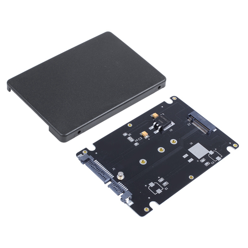 1 Pcs M.2 NGFF (SATA) SSD To 2.5 Inch SATA Adapter Card 8Mm &amp; 1 Pcs SATA 2Nd HDD HD SSD Enclosure Hard Drive Caddy Tray
