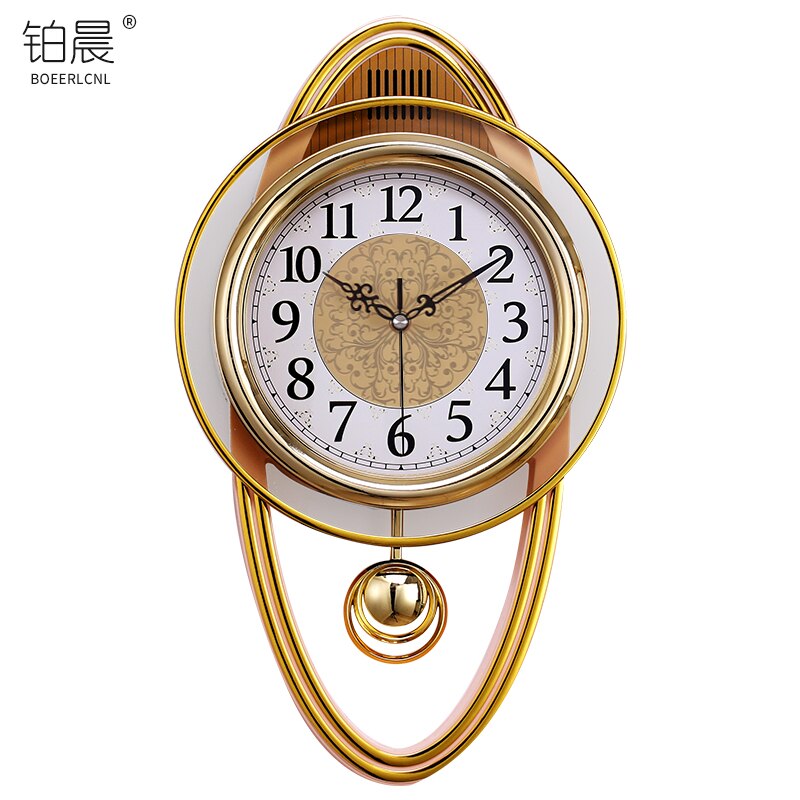 Gold Vintage Wall Clock Luxury Swing Clock Wall Watch Mechanism Living Room Modern Digital Wall Clock Clocks Swingable Europe: Style 2