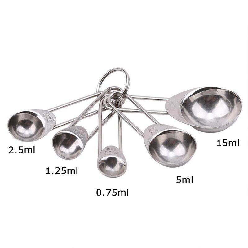 Measuring Spoons Stainless Steel Measuring Baking Spoons Cooking Cups Teaspoons Measuring Cooking Accessory