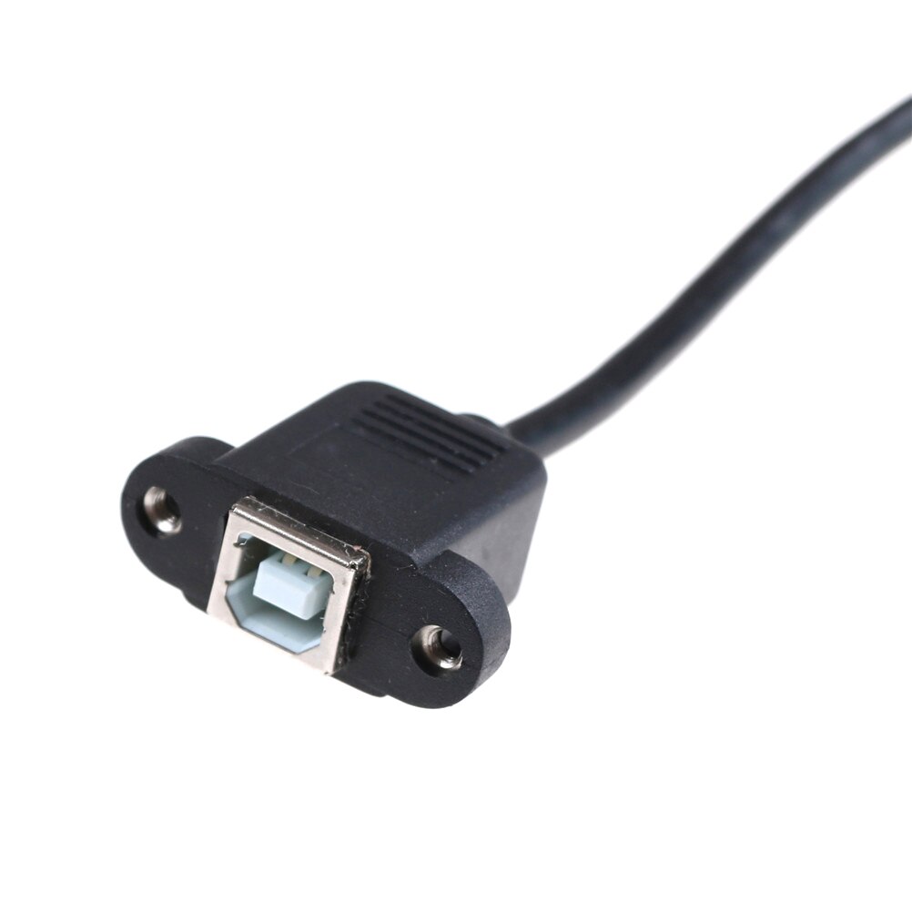 USB2.0 B Female To Male Panel Mount Printer 90 Degree Right Angle Printer Cable Lead 30cm Black Male To Female Extension Cable