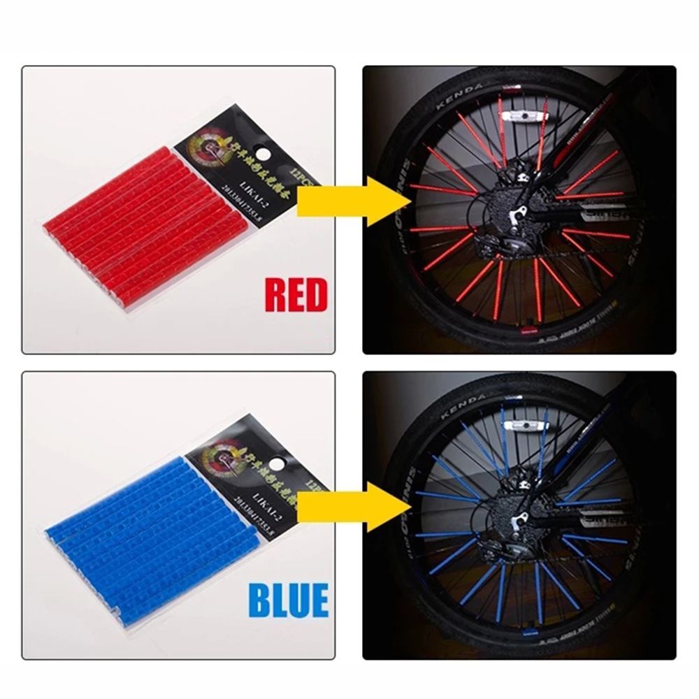 Accesorios para bicicleta, tubo con Clip para tira de bicicleta, tubos reflectantes, reflectores con Clip, luces para bicicleta, radios para llanta de rueda