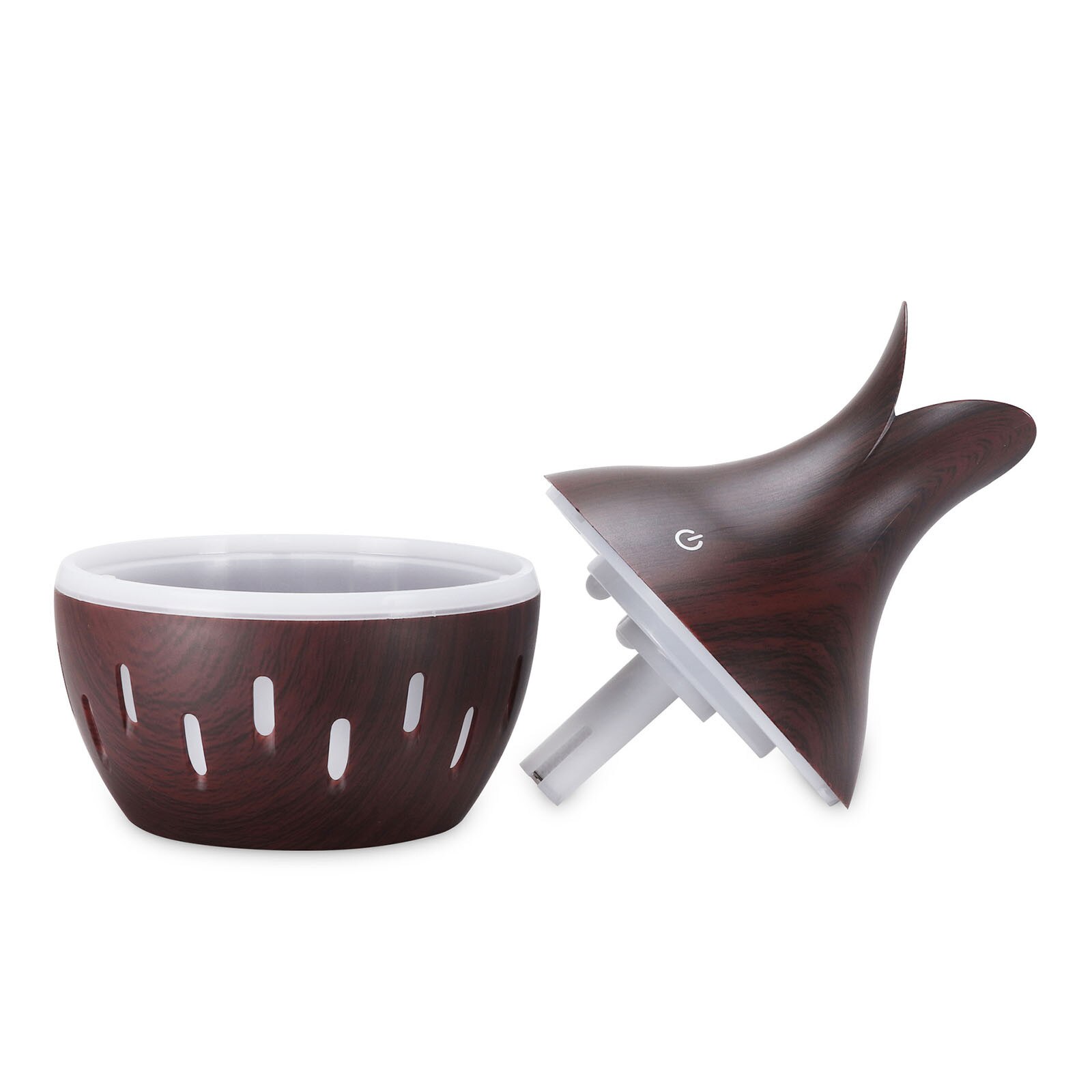 300ml LED Essential Oil Diffuser Humidifier Aromatherapy Wood Grain Vase Aroma Cool-mist Impeller Humidifier For Office Home