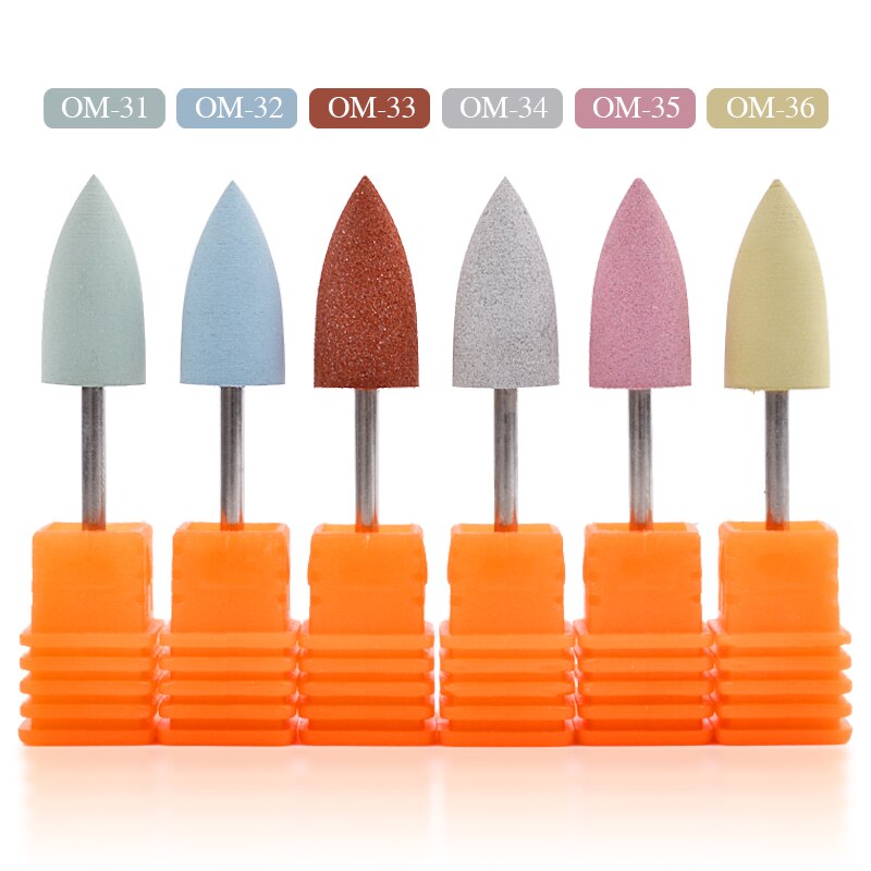 Brocas de silicona para pulidora de uñas, accesorios para manicura eléctrica, 1 pieza
