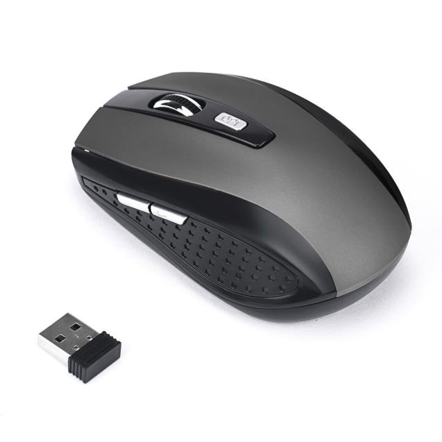 Russian 2.4GHz Wireless Gaming Mouse USB Receiver Pro Gamer For PC Laptop Desktop 9824: Gray