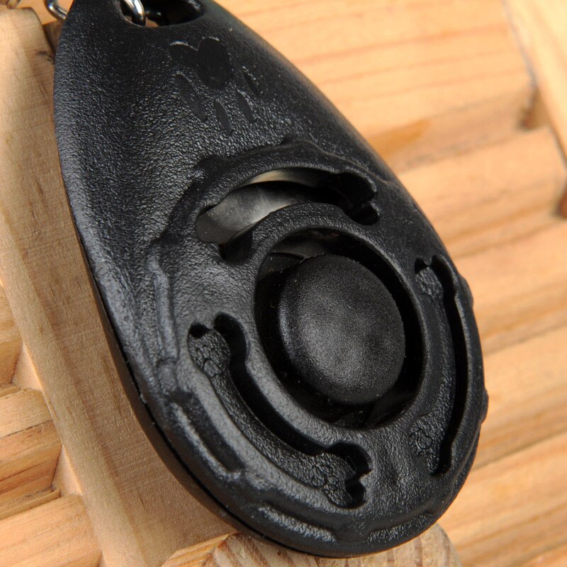 Universal Pet Dog Cat Button Click Clicker Trainer Animal Training Obedience Aid Sound Key Chain With Wrist Strap DEC889