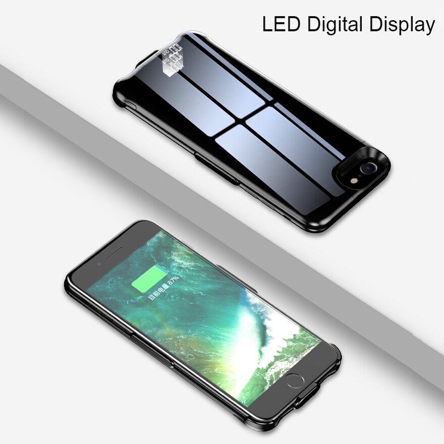 5000/8000 mah telefoonbatterijhoesje voor iphone 6 6s 7 8 draagbare externe batterijladerhoesjes voor iphone 6 6s 7 8 plus 7 plus 8 plus