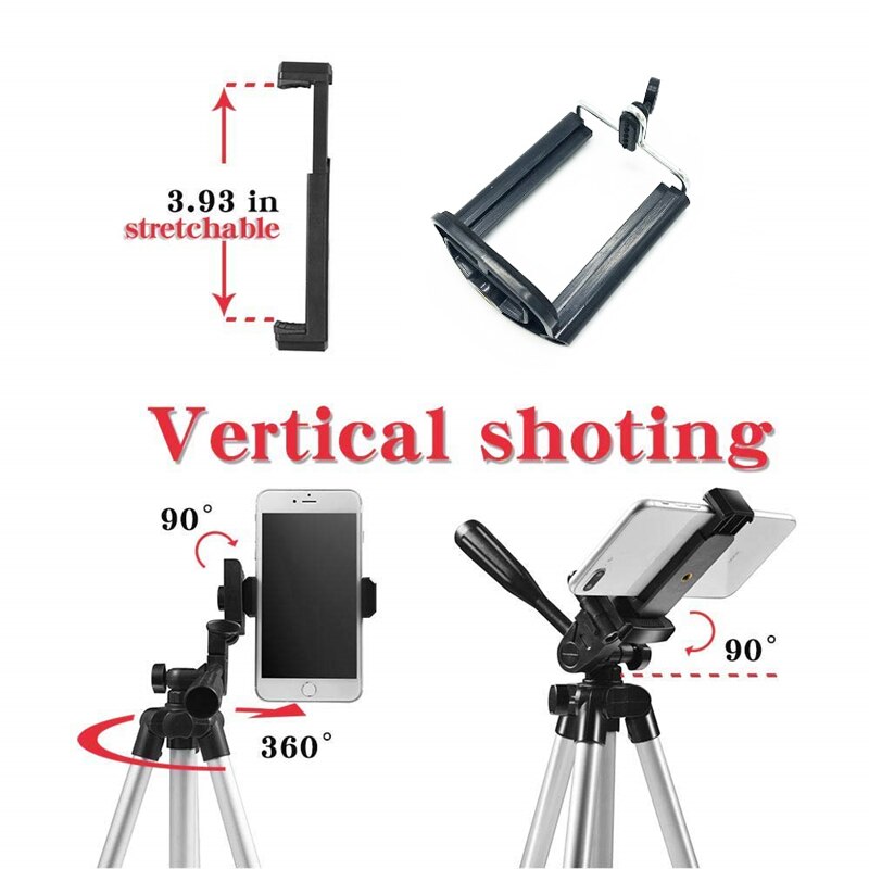 35-106 Cm Verstelbare 3110 Telefoon Tripod Stand Houder Clip Set Voor Iphone X 7 Dslr Camera Cellphone Tripode para Movil Met Afstandsbediening