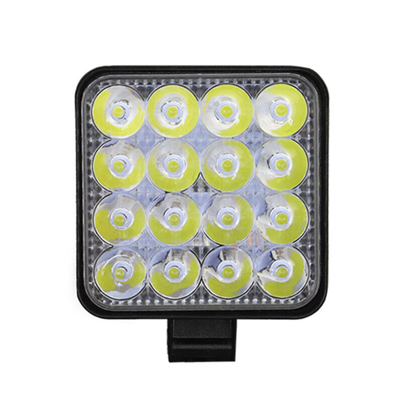 1 stk 12v 24v led bil arbejdslys 16 led spot oversvømmelse arbejdslys 48w 1000lm bil suv off-road led lys bar