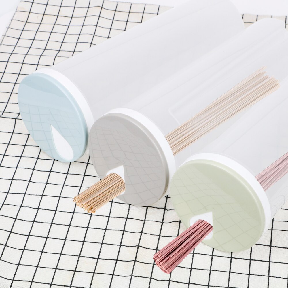 Caja de almacenamiento de plástico para Pasta de cocina con contenedor de granos de cereales y avena, caja multifunción para fideos finos