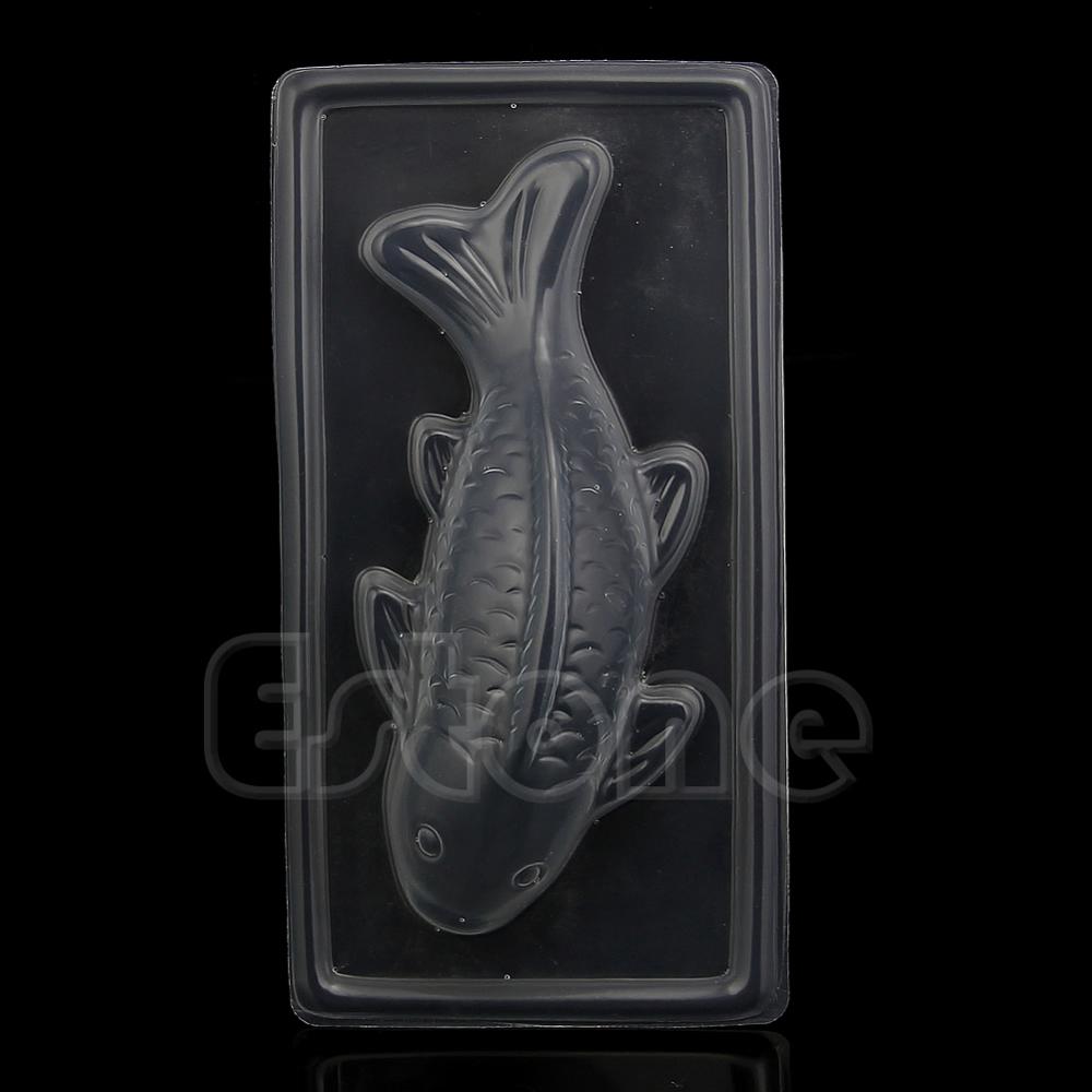 3D Koi Fisch Kunststoff Kuchen Schokolade bilden Gelee Handgemachte Zucker Schimmel DIY 72XF: S