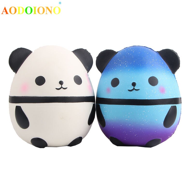 15cm Soft Cute Kawaii Galaxy White Panda Toy Slow Rising Squishy for Children Adult Relieves Stress Anxiety Home Squishies Decor