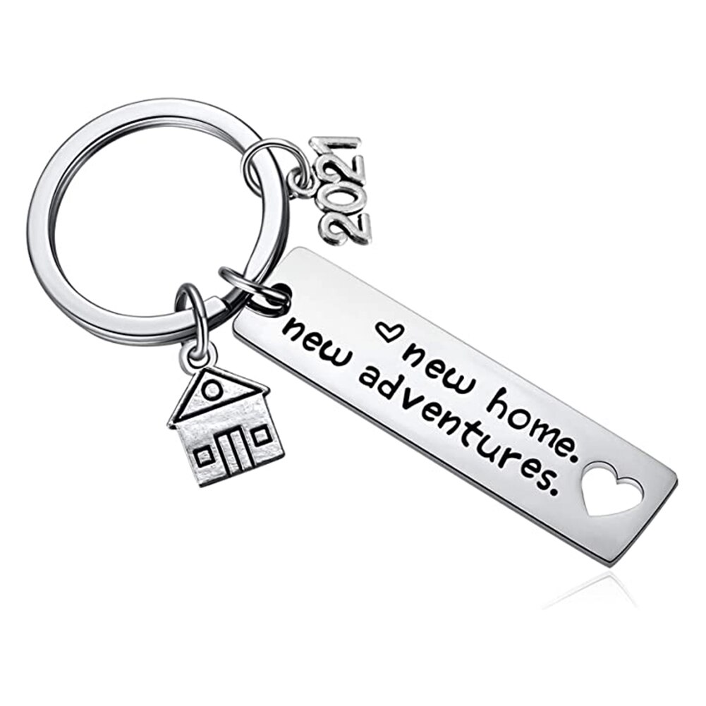 porte-clés de pendaison de crémaillère , pour propriétaire de maison, porte-clé avec déménagement, bijoux d'un Agent immobilier