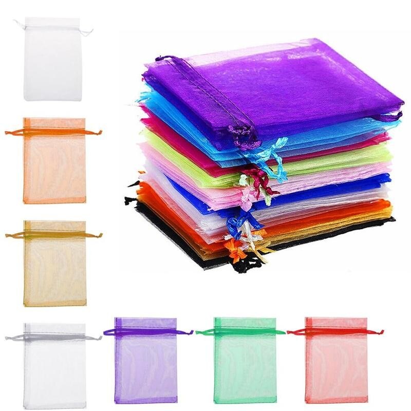 100PCS 7x9CM Candy Taschen Schmuck Verpackung Taschen Hochzeit Party Dekoration Drawable Taschen Tasche beutel