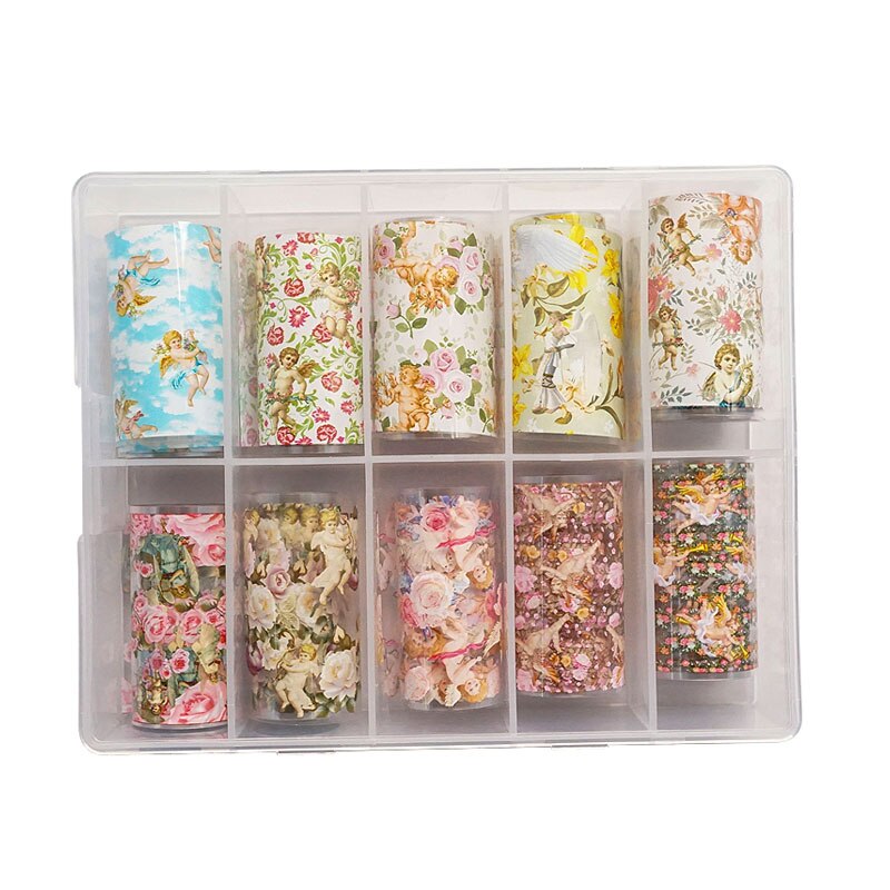 Fleur ongle autocollant enveloppes curseur transfert d'eau décalcomanie feuilles feuille Nail Art décoration acrylique manucure outil: Type 6