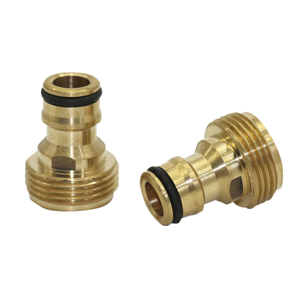 2Pcs 3/4 Inch Male Thread Copper Quick Connectors Joints Car Washing Tube Fittings Home Garden Homebrew Watering Irrigation Tool
