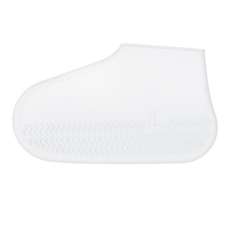 1 Paar Herbruikbare Latex Waterdichte Regen Schoenen Covers Anti-Slip Rubber Rain Boot Overschoenen S/M/L schoenen Accessoires Schoenen Cover: white / S