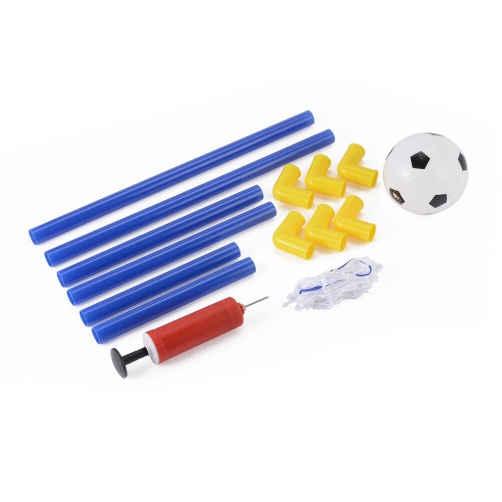 Outdoor Opvouwbare Mini Voetbal Voetbal Doelpaal Net Set + Pomp Kids Sport Indoor Games Speelgoed Kind plastic