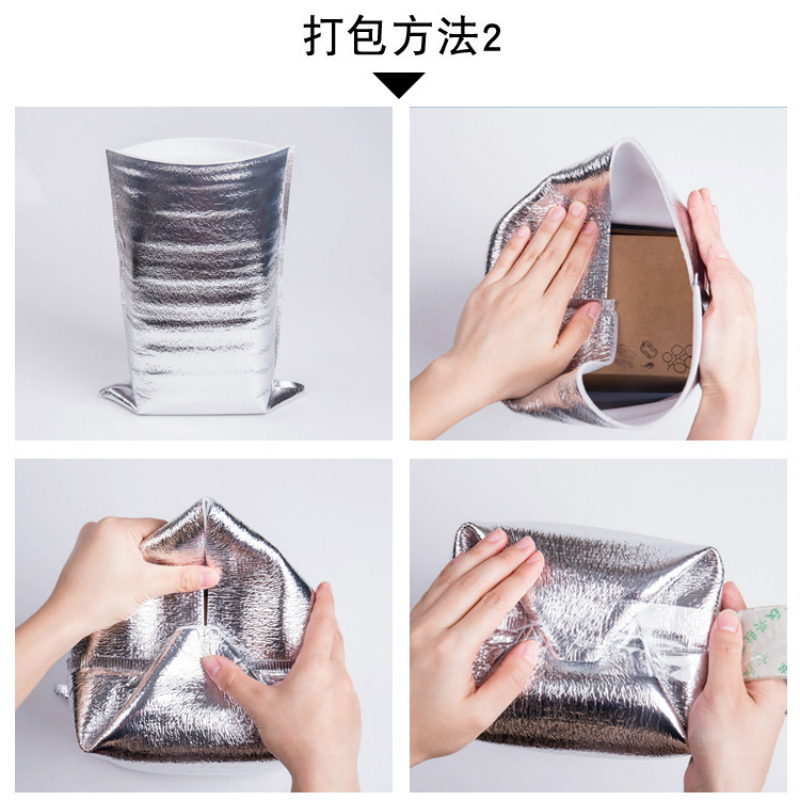 1/10 Pcs Aluminum Foil Insulated Food Storage Ice Bag Thermal Cooler Reusable Lunch Snack Bento Picnic Cold Pouch Organizer