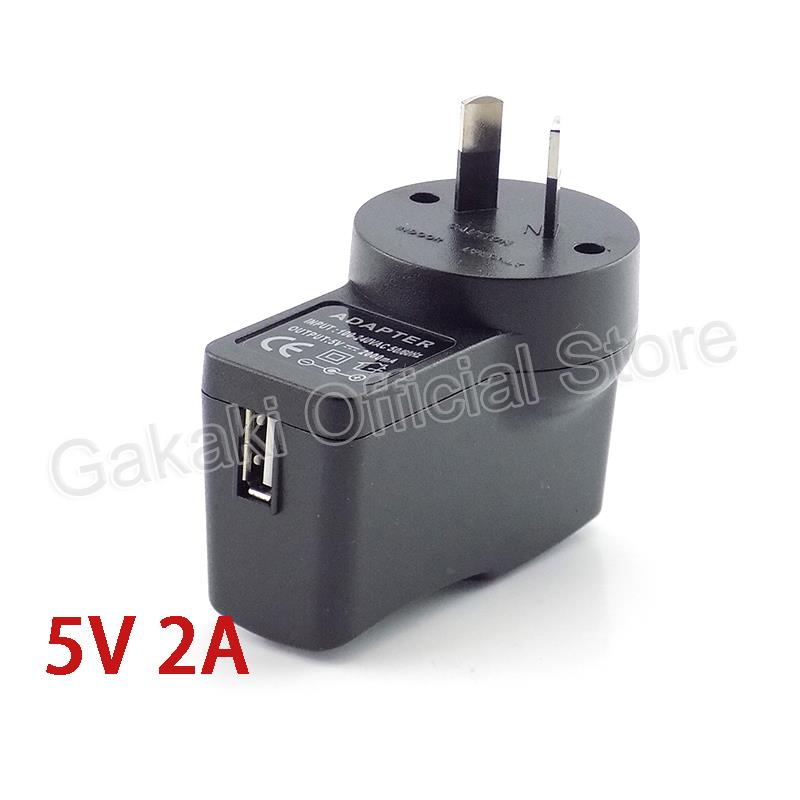 Australia AU Plug Adapter 5V 1A 2A 3A USB Wall Charger Power Supply Travel AC Adapter Charging Universal: CH