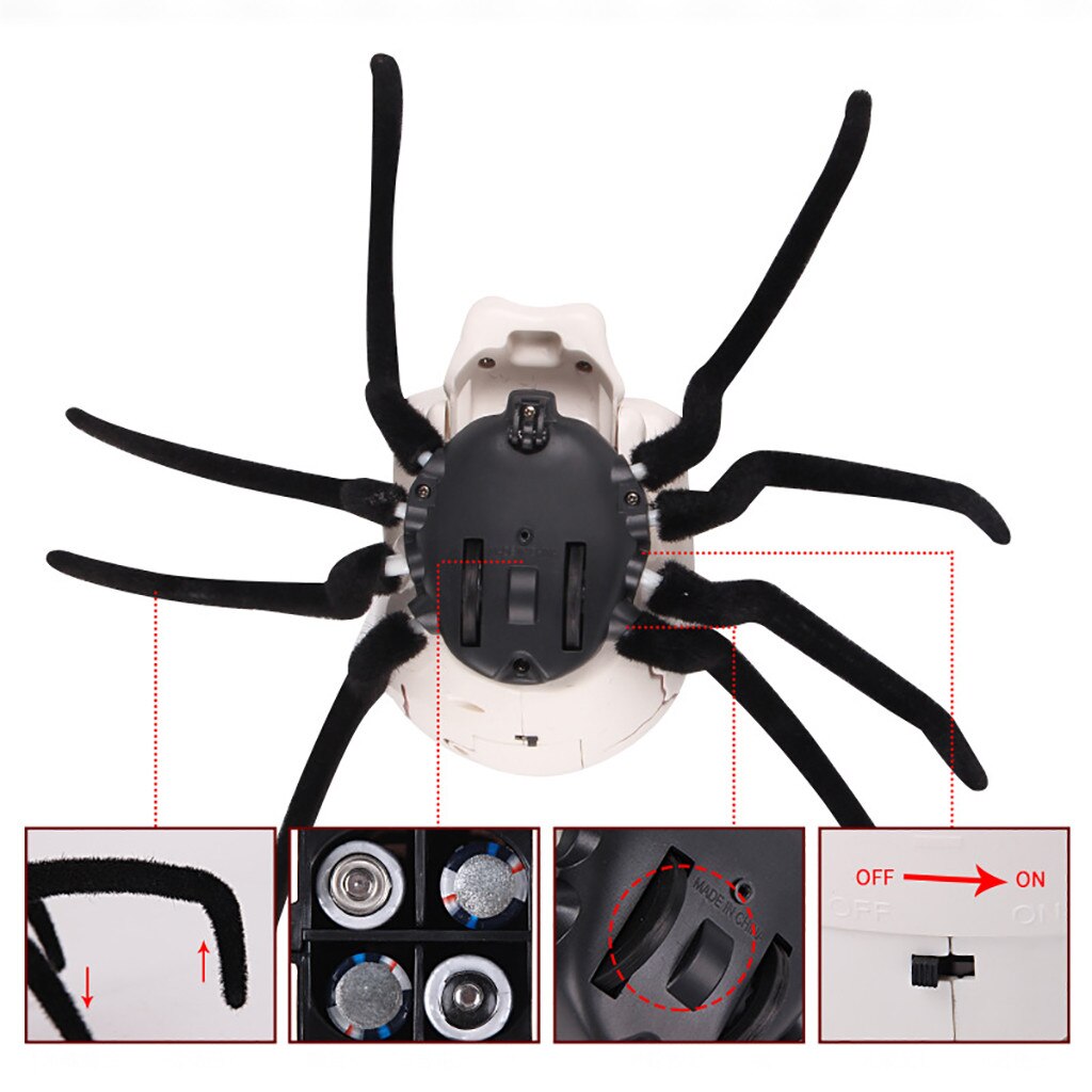 Halloween party items Spider Remote Control Animal Horror Realistic Halloween Toys L814
