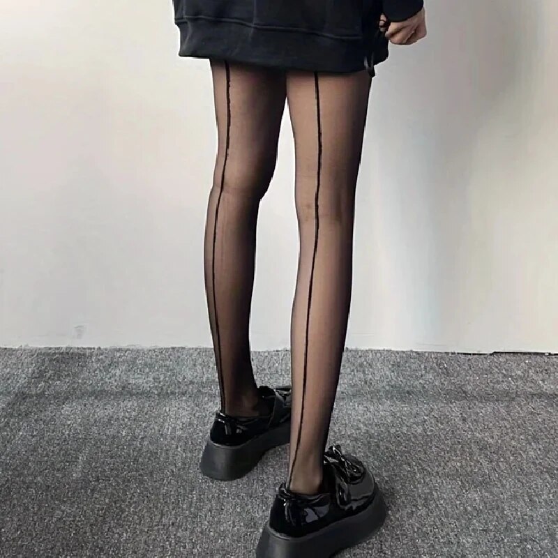 1 packung elastische schwarze strumpfhose, hochtaillierte, halbtransparente strumpfhose mit fußteil, damenstrümpfe & feinstrumpfwaren