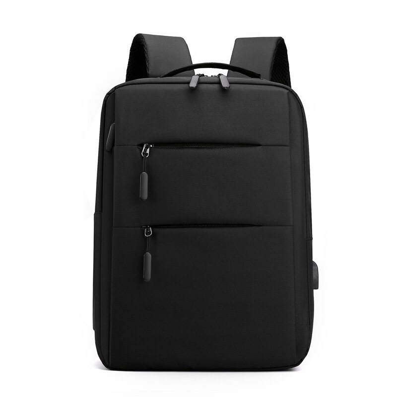 Laptop Bag Backpack Inch with USB Charging Port Backbag Travel Daypacks Male Backpack Business Back Pack Women Men: Black