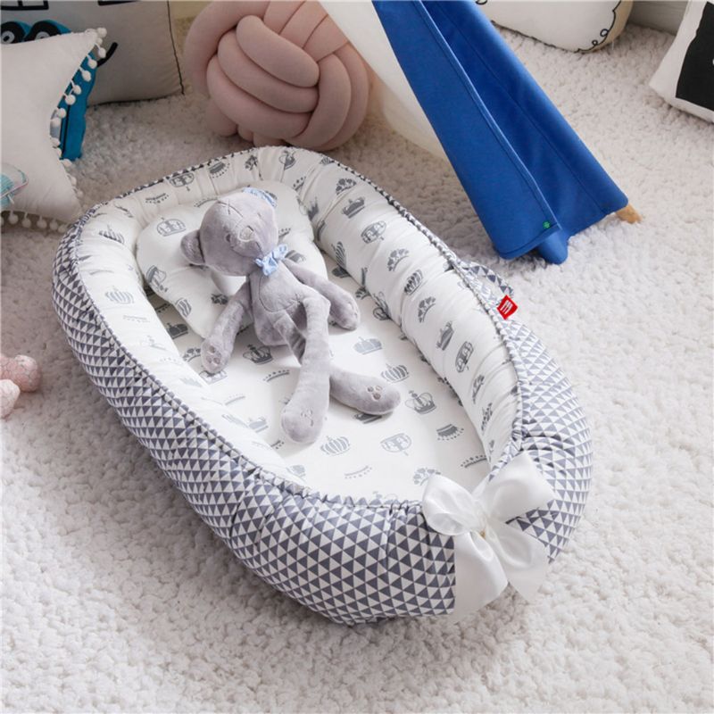 Baby Pod Nest Baby Omkeerbaar Reizen Bed Zachte Pasgeboren Slapen Kussen Wieg Babynest