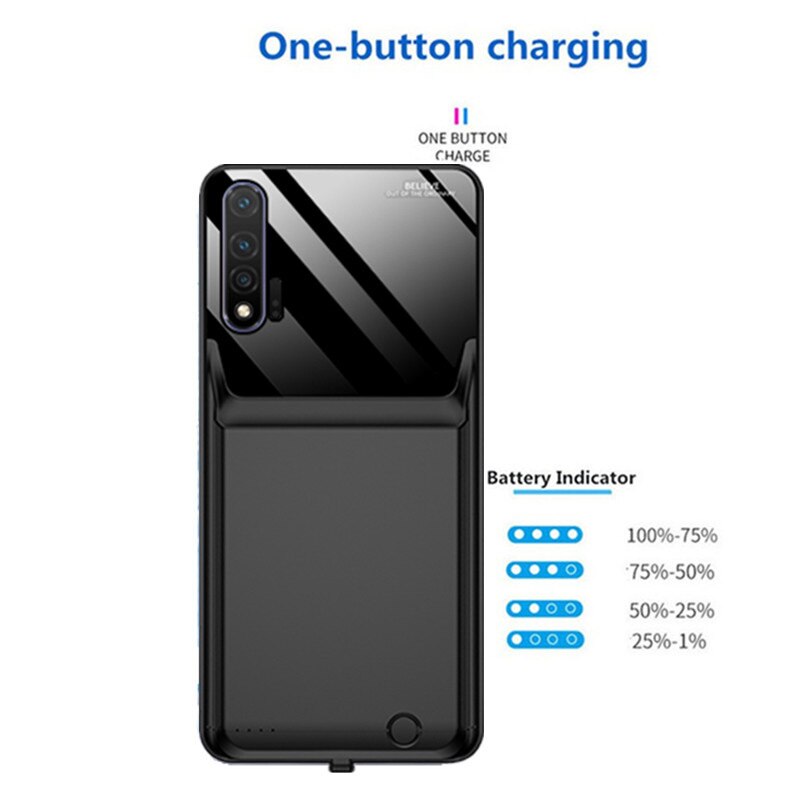 6000Mah Power Bank Case Voor Huawei Nova 5 Externe Batterij Oplader Voor Huawei Nova 5 Pro Draagbare Batterij Power opladen Cover