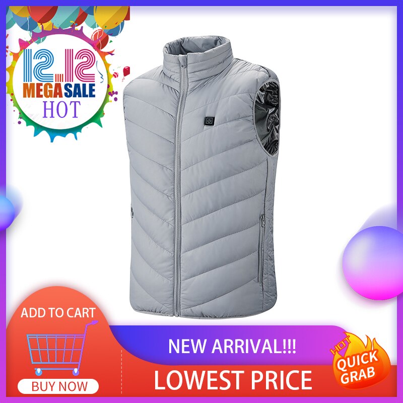 Outdoor Equipment USB Infrared Heating Vest Jacket Winter Electric Thermal Clothing Waistcoat Sports Hiking Camping Heated Vest