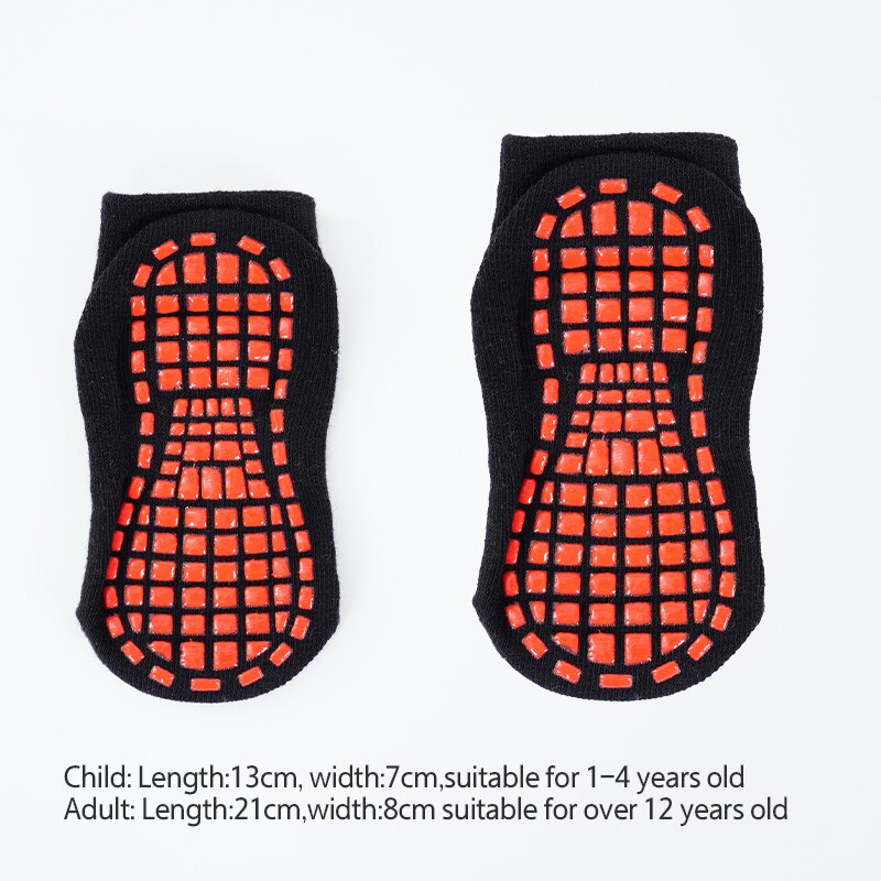 Calcetines antideslizantes para niños y adultos, calcetín de trampolín de algodón transpirable, corto, elástico, para niño y niña, para exteriores, deportes y Yoga