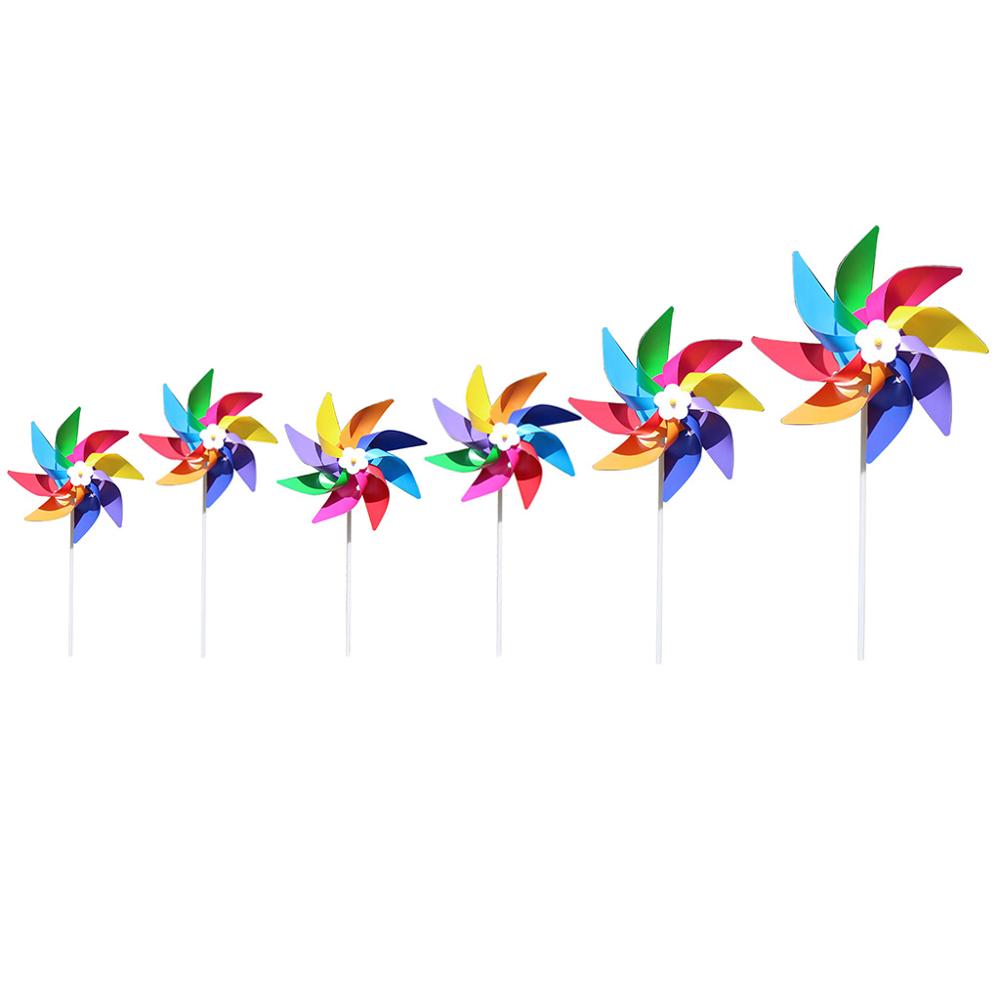 Plastic Kleurrijke Windmolen Wind Spinner Kids Speelgoed Lawn Yard Party Decor Outdoor Handgemaakte