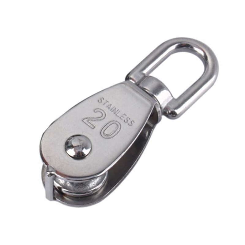 Best Steel Wire Pulley Stainless Steel M20 Heavy Duty Steel Single Wheel Swivel Lifting Rope Pulley Block For Wire Rope