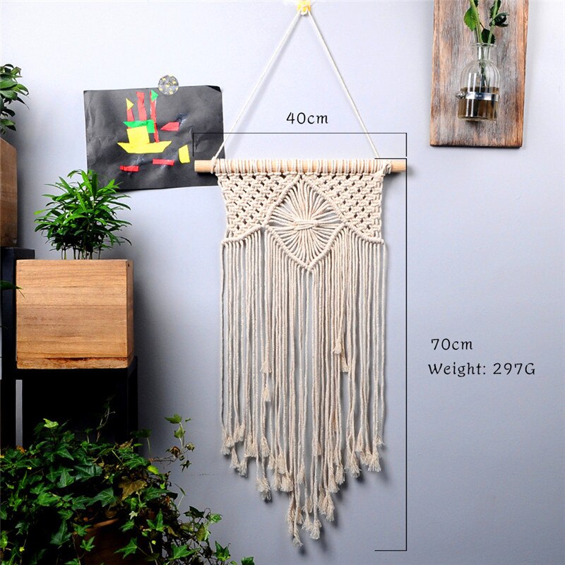 Stor macrame gobeläng macrame vägghängande bondgård dekor makrame rum dekoration gobeläng vägg för kvinnor: Typ 12