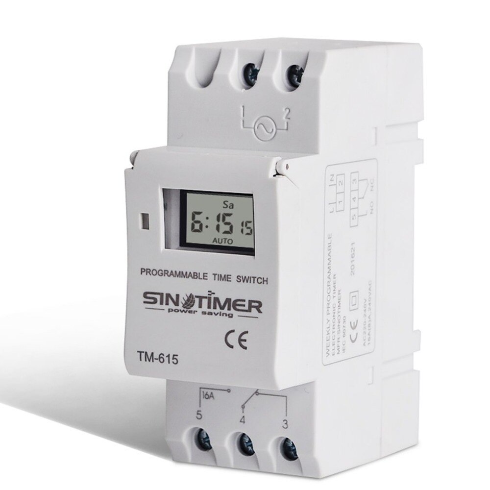 Sinotimer Ac/Dc 24V Wekelijkse 7 Dagen Programmeerbare Digitale Schakelklok Relais Timer Din Rail Mount Voor elektrisch Apparaat