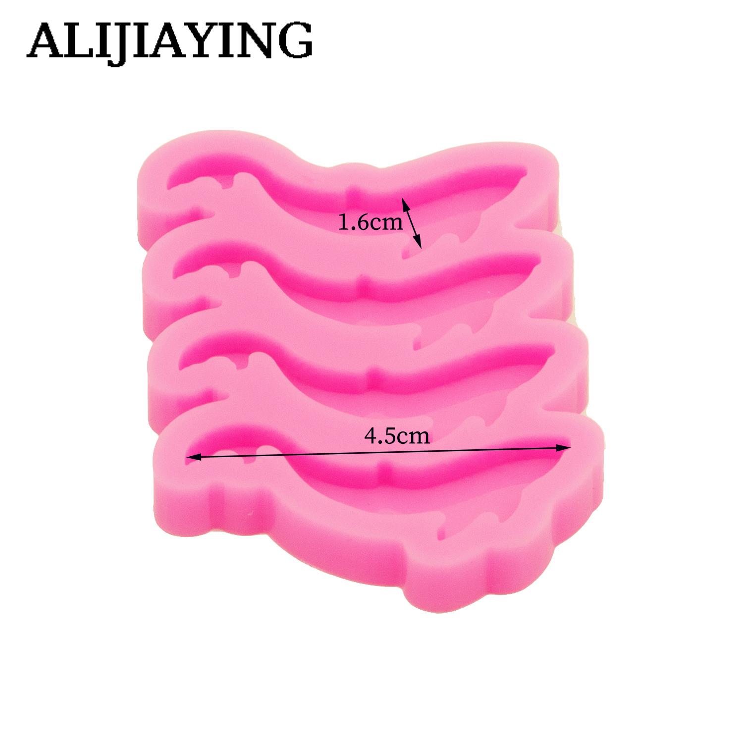 DY1537 Glossy Mini Dolphin Epoxy Resin Silicone Molds Crafts Art, Cat Fondant Chocolate Candy DIY Cake Mould